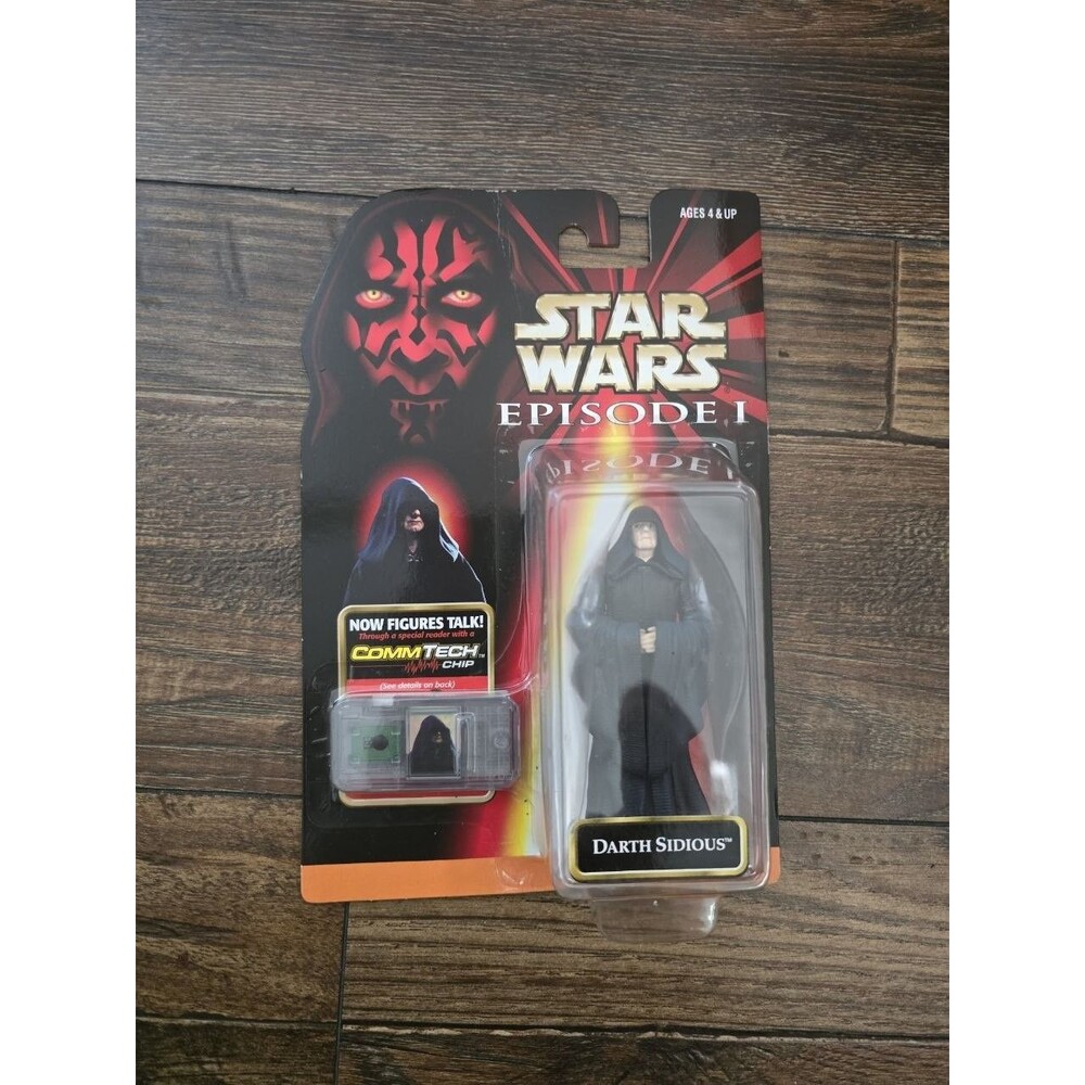 Star Wars Episode I Darth Sidious CommTech Chip 1998 Hasbro Action Figure MOC